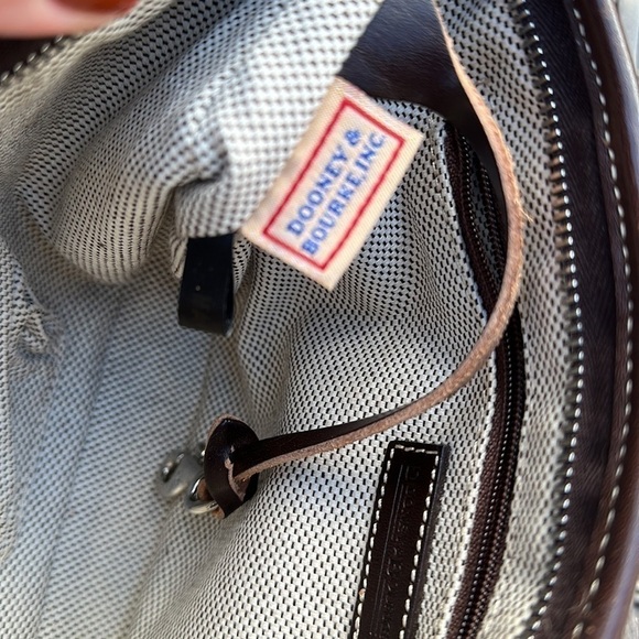 Dooney & Bourke Signature Canvas Handbag w/ Leather Trim - Burnt Orange & Brown - Picture 13 of 16